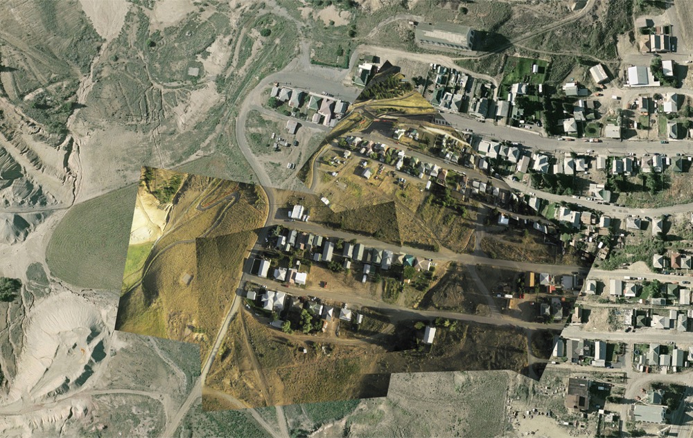 An aerial site map of a community.